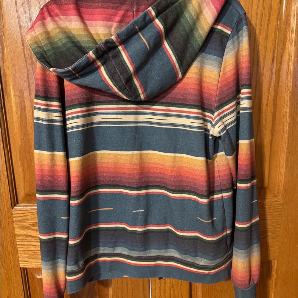 Aviator Nation Multicolor Striped Hoodie with Lightning Bolt - Picture 2 of 4